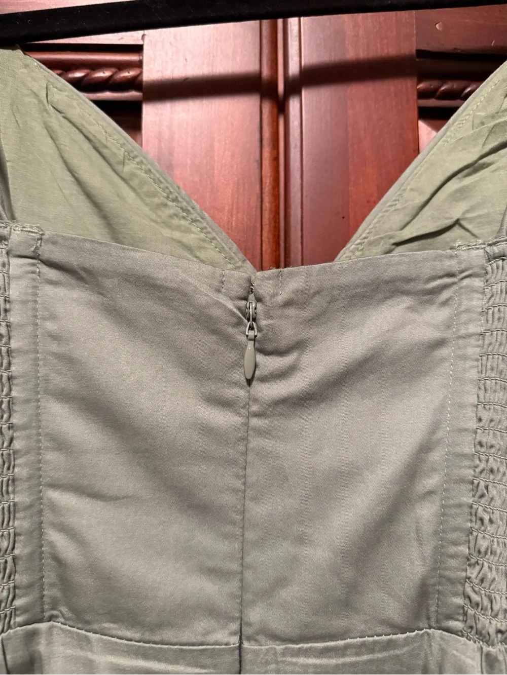 Abercrombie & Fitch Sage Green Tie-Strap Maxi Sundress